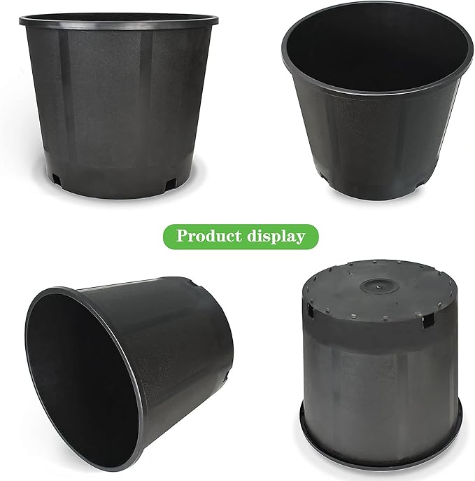 Planter Nursery Pots 3.1 Gallon Pots for Plants, Injection Molded Plastic Nursery Pots, Plant Container 3.1 Gal 10-Pack
