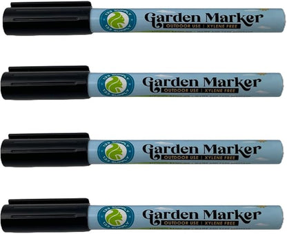 Permanent Black Markers - 4 Pack Garden Marker Pens (No Plant Tags) - 133 Supply
