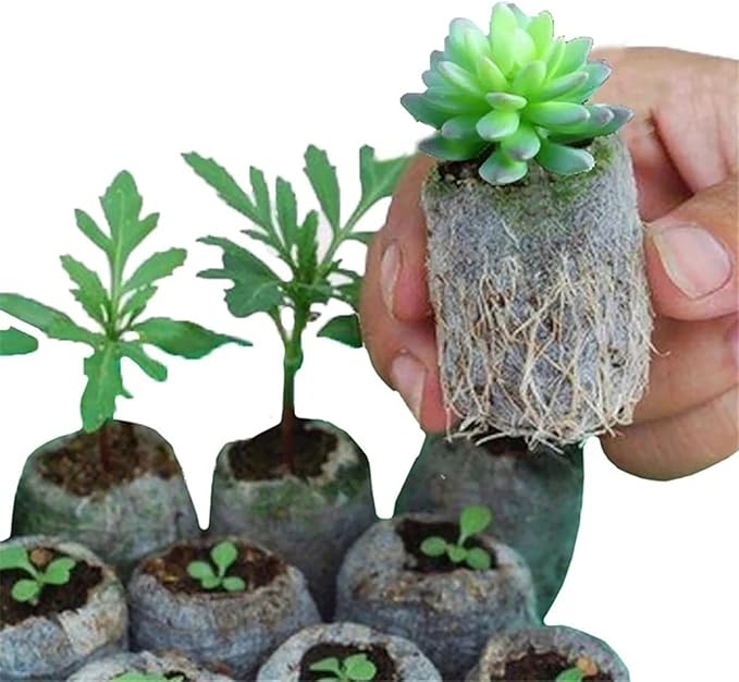 100PCS Plant Grow Bags, Non-Woven Plant Nursery Bags Fabric Seedling Pots for Garden