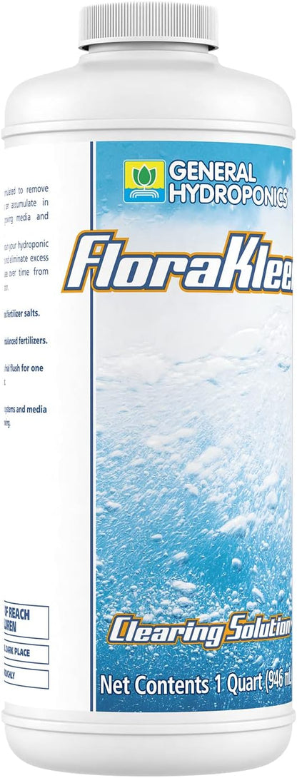 General Hydroponics FloraKleen QT - Mineral Salt Clearing Solution, 1/4 Gallon