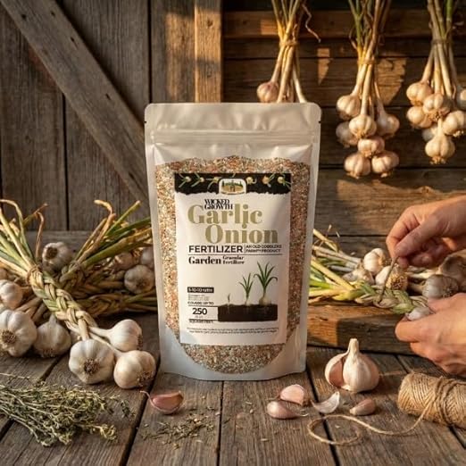 Old Cobblers Farm™ Wicked Growth Garlic + Onion Fertilizer–Nourishes Roots,Enhances Flavor, and Boosts Plant Health with Eco-Friendly Slow-Release Nutrients for Robust Growth (5/110/15/20 lbs) (5lb)