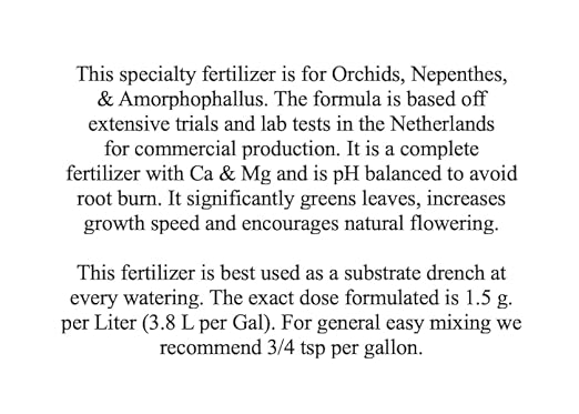 Jaggar Cross Exotics Best Orchid Fuel! Better Than MSU Fertilizer - RO/Rain/Tap Water (Half Pint - 8 oz)