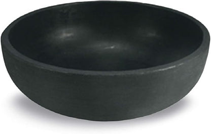 Crescent Garden Orinoco Planter Bowl – Double-Walled Resin Pot for Succulents, Flowers Without Drain Hole - 21" W x 8.25" H (Caviar Black)