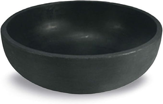 Crescent Garden Orinoco Planter Bowl – Double-Walled Resin Pot for Succulents, Flowers Without Drain Hole - 21" W x 8.25" H (Caviar Black)
