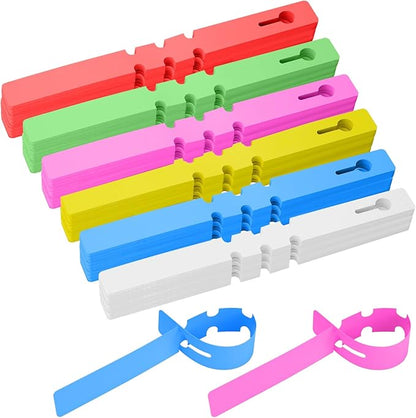 240Pcs Plant Tags, Tree Tags Plastic Wrap Around Hanging Plant Labels Adjustable Tree Markers Signs for Plant & Garden Nursery (Multicolor)