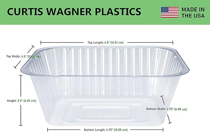 Curtis Wagner Plastics Oval Clear Heavy Gauge Vinyl Basket Liner (5-Pack) - Clear, Oval (Diameter: 4.75 x 2.75 Base, 6.5 x 4.5 x 2.5 Top, 2.5 Depth) Thin Plastic Plant Tray