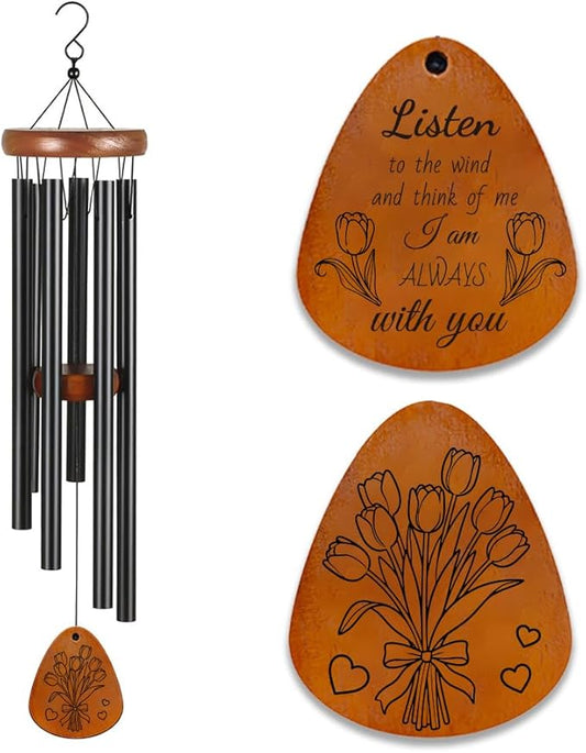 Memorial Wind Chimes for Outside, Wind Chimes for Loss of Loved one, Bereavement Gifts for Loss of Mom/Dad, Unique Sympathye Memorial Gift, Windchimes Outdoors for Home Garden Decor