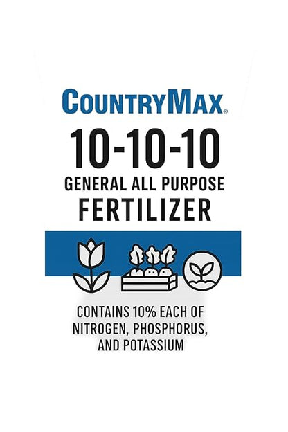 10-10-10 General All Purpose Fertilizer for Flowers and Vegetable Beds - Raised Garden Beds - Safe for Fruits, Lawns, Grass - Promotes Soil Heath and Growth (10 Pounds)