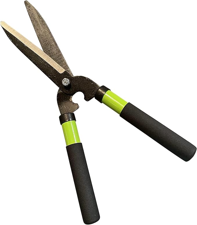 GARDEN GURU Hedge Shears Clippers for Trimming & Shaping Borders, Boxwood, Decorative Shrubs, Bushes, Grass – 15 inch High Carbon Steel Gardening Hedge Clippers & Shears with Comfort Grip Handles (2)
