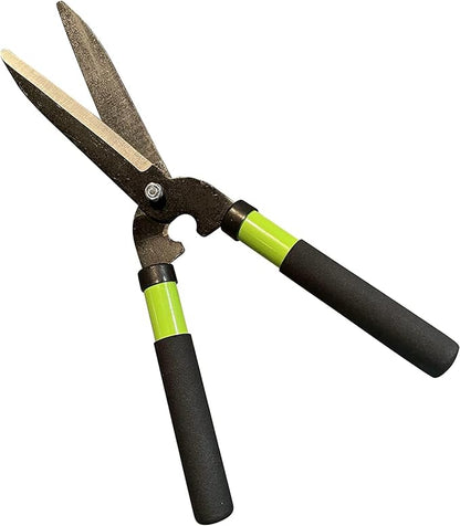 GARDEN GURU Hedge Shears Clippers for Trimming & Shaping Borders, Boxwood, Decorative Shrubs, Bushes, Grass – 15 inch High Carbon Steel Gardening Hedge Clippers & Shears with Comfort Grip Handles (4)