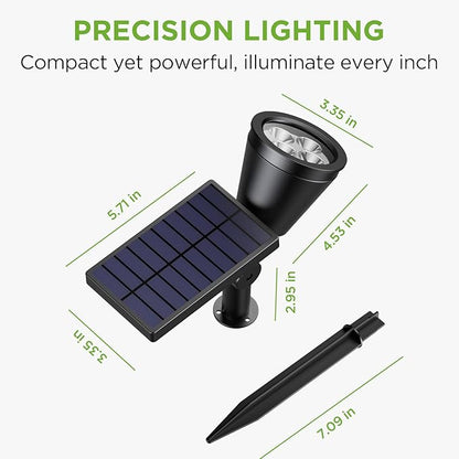 InnoGear Solar Lights Outdoor Lighting Waterproof Landscape Spotlights Uplighting for Outside Flag Garden Trees Yard Pathway Wall Auto On/Off, Pack of 4 (Cool White)