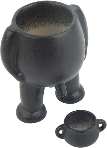 Funny Peeing Plant,5.4 Inches Ceramic Funny Body Plant Pot,Penis Planter,Novelty Peeing Plant Pot with Drainage,Pot Gift for Home Plant Enthusiasts, Friends, Family Or Colleagues Home Decor (Black)