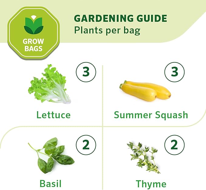 Coolaroo 4-Pack 5 Gallon Heavy Duty Plant/Vegetable/Herb/Fruit Breathable Fabric Grow Planter Pot Bags with Handles, Brick