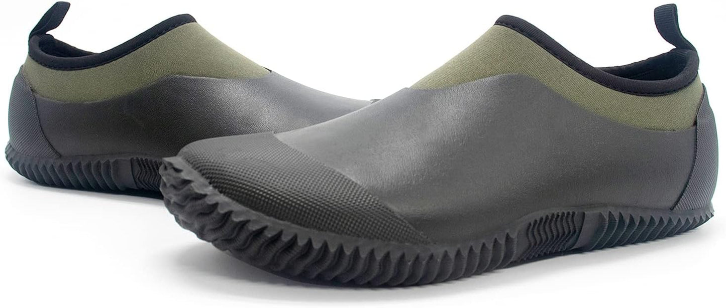 SWIFTFROG Men’s Garden Boots - Unisex Waterproof Ankle Slip-On Footwear Rubber Rain Boots for Men Women Outdoor,Camping,Gardening