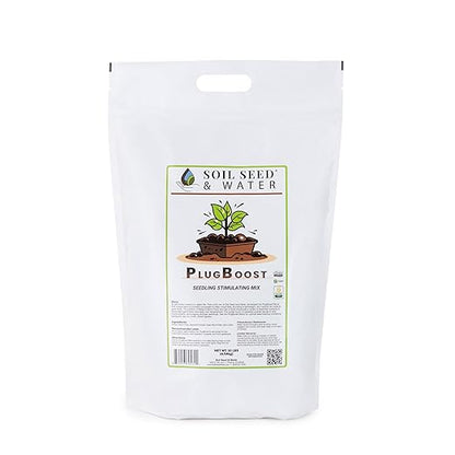 Soil Seed & Water PlugBoost Organic Seed Starter Soil Mix – OMRI Listed Soil for Seeds, Seedlings & Cuttings as a Seed Starter Mix