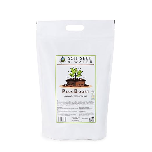 Soil Seed & Water PlugBoost Organic Seed Starter Soil Mix – OMRI Listed Soil for Seeds, Seedlings & Cuttings as a Seed Starter Mix