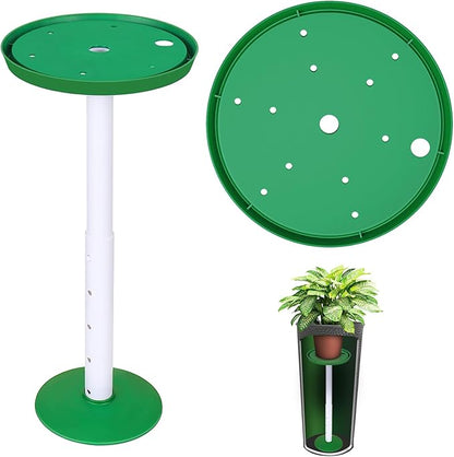 Adjustable Height Planter Inserts for Large Pots, Portable Planter Filler Plant, Lift Inserts for Indoor Outdoor Tall Taper Flower Pot, (11-17” Rise, 6" Base, 8" or 10" Top) (Green, shorts)