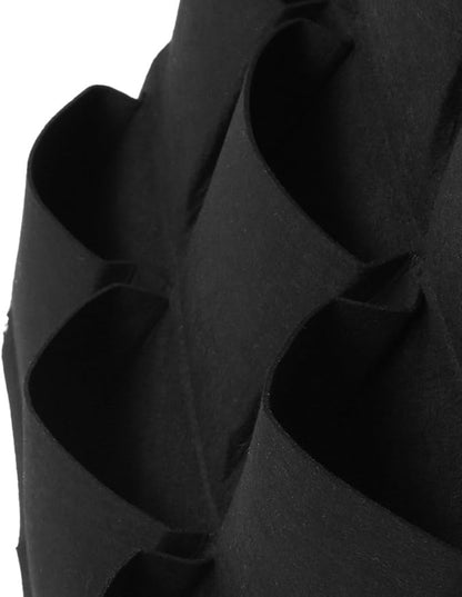 Vertical Hanging Garden Planter Wall Mounted Plant Grow Bag for Indoor Outdoor Decoration,Black (18 Pockets)
