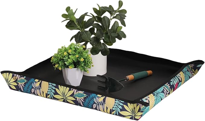Plant Repotting Mat for Plants, Gardening Hand Tools for Gardeners, Oxford Printed Cloth, 29.5x29.5in(75x75cm)