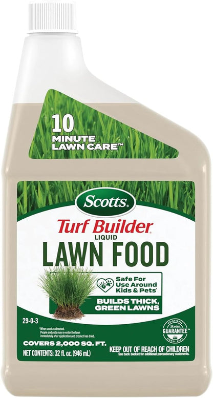 Scotts Turf Builder Liquid Lawn Food Refill, Lawn Fertilizer for Any Grass Type, 29-0-3, 32 fl. oz.