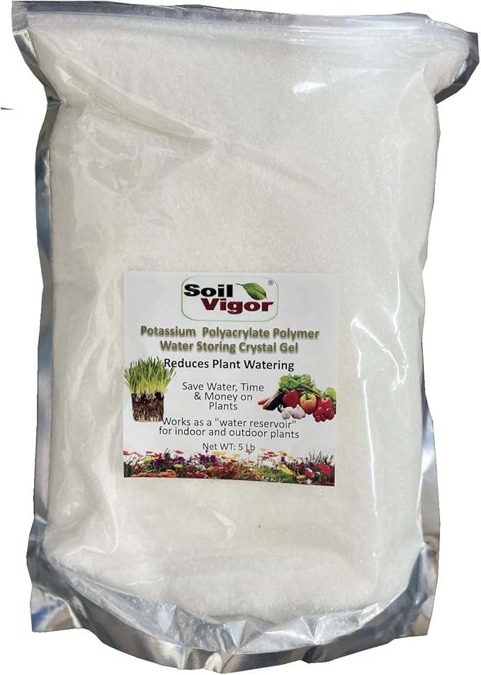 Super Absorbent Polymer Helps Plant Growth and Plant Establishment (5 Pounds)