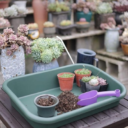 Garden Tidy Tray, Multifunctional One Piece Potting Tray for Seeding, Mixing, Growing and Storage, Succulent and Cactus Soil Potting Mix 23"x16.4"x4.3" (Black)