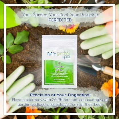 Espoma Bio-Tone Starter Plus 25 lb Natural & Organic Plant Food – Enhanced with Beneficial Microbes & Mycorrhizae, Complete Gardening Kit with My Garden Pool Soil pH Test Strips and Claw Gloves