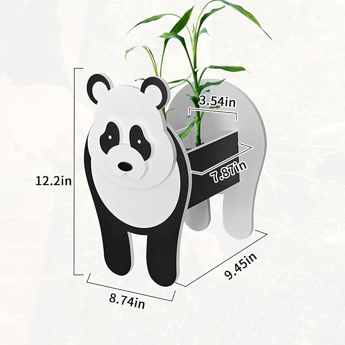 Panda Planter, Cute Animal Shape Flower Planters, Plant Pots for Indoor/Outdoor Garden Decor, Unique Gifts/Souvenirs for Pet Lovers