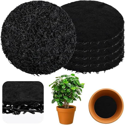 6 Pack Pot Mesh Drainage Discs, 9 Inch Thickened Drainage Hole Insert Pads, Reusable Plant Pot Bottom Mesh Mats for Indoor Outdoor Gardening to Prevent Soil Loss and Keep Root Healthy