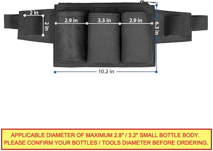 Tool Pouch, Waist Tools Bag Belt, Bottle Holster, Heavy Duty Working Tool Apron for Janitorial, Custodial, Housekeeping, Cleaning