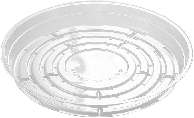 TRUEDAYS 8 Inch 5 Pack Clear Plant Saucers Flower Pot Tray Excellent for Indoor & Outdoor Plants