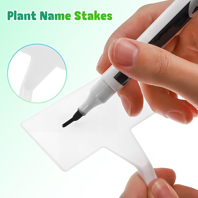35pcs White Plastic Plant Tags, 11.81 Inch Garden Markers with Slanted Design, Waterproof Stakes for Outdoor and Indoor Plant Labeling, Ideal for Flowers, Herbs, Vegetables, Easy Identification
