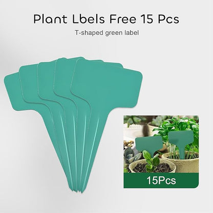 GROWNEER 144 Cells Peat Pots Seed Starter Trays, 12 Packs Biodegradable Seedling Pots Germination Trays, Organic Plant Starter Kit with 15 Pcs Plant Labels
