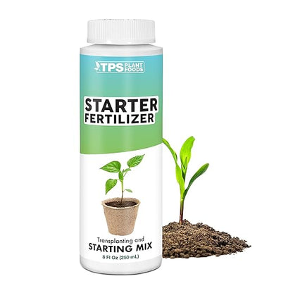 Starter Fertilizer – Liquid Plant Food for Seedlings, Starts & Transplants, Supports Strong Roots & Healthy Growth, 8 oz