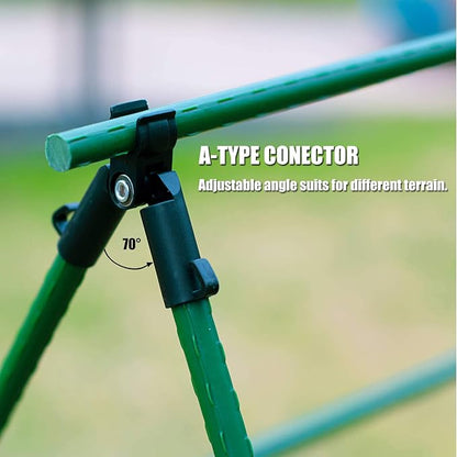 Orgrimmar 50PCS Adjustable Plant Trellis Connector Clip Gardening Stakes Connector Including A-Type Connecting Pipe Joint Buckle Clip Universal Buckle Fit to 11mm Stakes (50, 11mm)