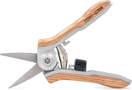 Ferry-Morse Pruning Garden Snips - Wood Handle, Heavy Duty, Garden Shears, Pruner - Manual - Wood