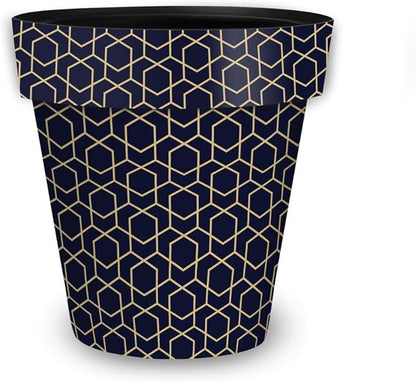 Briarwood Lane Blue Geometric Small Planter