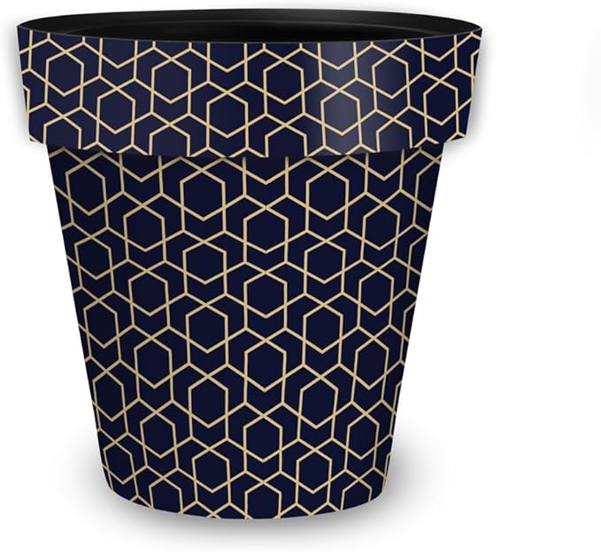 Briarwood Lane Blue Geometric Small Planter
