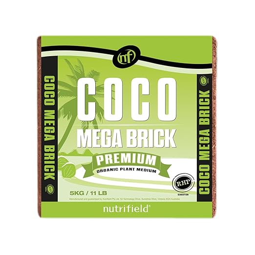 Nutrifield Coco Coir Mega Brick + Coco A&B Liquid Plant Nutrients 500ml