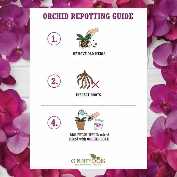 GS Plant Foods Orchid Love – Dry Fertilizer – Supports Balanced Nutrition, Root Zone Conditions & Media Health for All Types (12 oz)