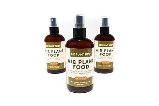 Air Plants Fertilizer in fine Mist Spray Bottle – Plant Food for Tillandsia - Monthly use for Growth of House Plants (12 Pack - 8 OZ)