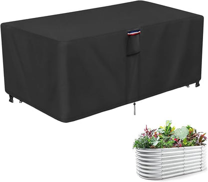 6x3 FT Raised Garden Bed Cover - Heavy Duty Frost Cover for Outdoor Winter Frost Cold Weather Plant Freeze Protection Covers, Black 73" x 37" x 25"
