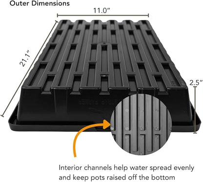 Bootstrap Farmer 1020 Trays - Extra Strength No Holes, 10 Pack, for Propagation Seed Starter, Plant Germination, Seedling Flat, Fodder, Microgreens
