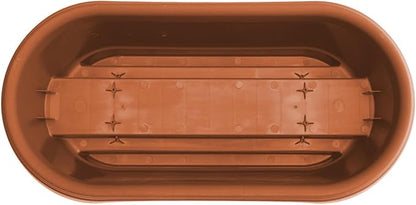 Bloem Deck Balcony Rail Planter: 24" - Terra Cotta