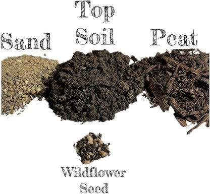 Premium Ant Farm and Terrarium Soil Mixture (Sand, Topsoil, Peat) 1 Pound Bag
