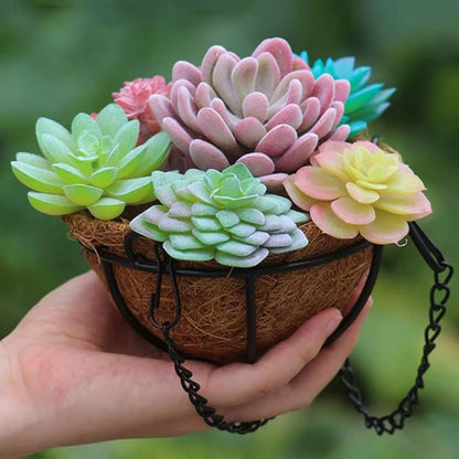 Cabilock 1set Coconut Fiber Flowerpot Liners Hanging Planter Inserts for Home Gardening Balcony Decor Wedding Arrangements Light Brown