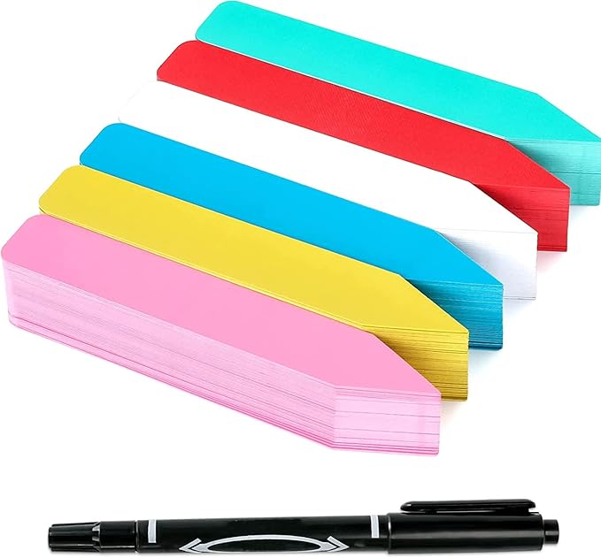 Plastic Plant Labels, 4“ Plant Markers for Outdoor Garden Waterproof, Plant Name Tags, Garden Labels for Outdoor Ground Waterproof, Plant Name Tags, Planting Sticks for Seeds(300 Pcs)