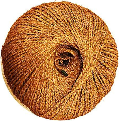 Coconut Fiber Twine Made of 100% Natural Coconut Fiber,Weight per Spool is 7 Lbs,and Length is + 1100 Feet,Thickness 5 mm