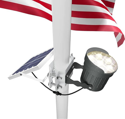 Ofuray Solar Flag Pole Light Outdoor,Dimmable Brightest Flag Pole Light Solar Powered, American Flag Coverage Led Solar Flag Pole Lights Outdoor Dusk to Dawn fit 1.5''-4'' Flagpole for House