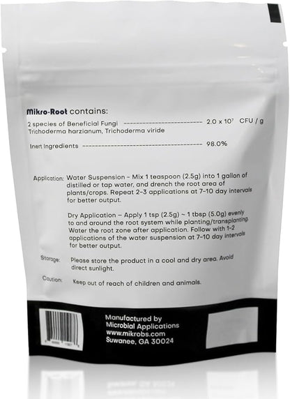 Mikro-Root, Trichoderma Fungi for Healthier Root Management. Solubilize Fixed Phosphate in The Soil to be readily Available to Plants (4 oz)